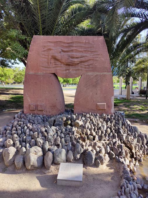 A sculpture entitled The Water Gate.