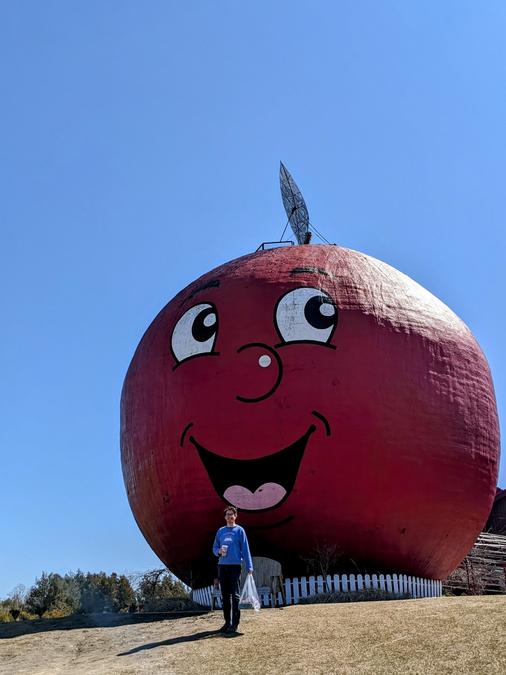 Me posing in front of The Big Apple.