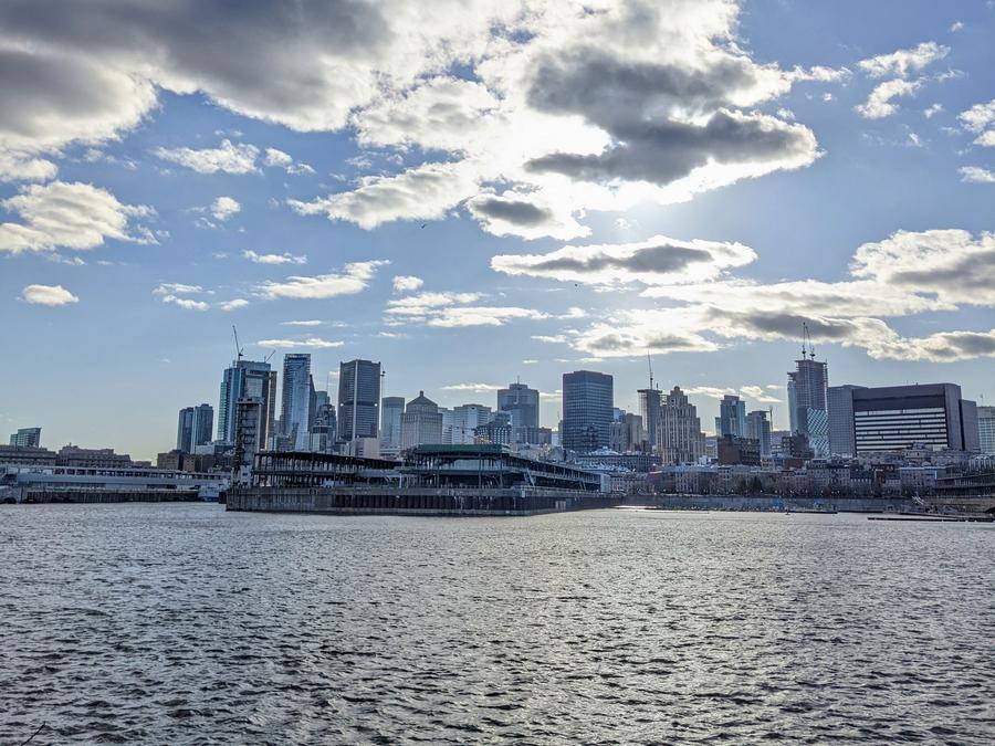 View of the Montreal skyline from Parc du Dieppe.