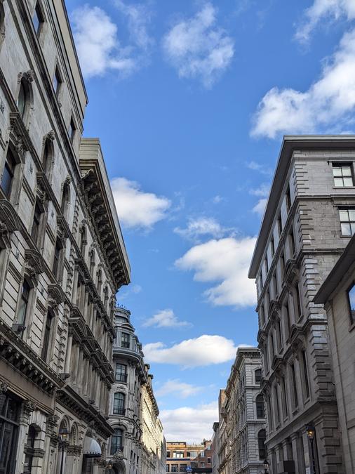 Some buildings in the Vieux Port area of Montreal.