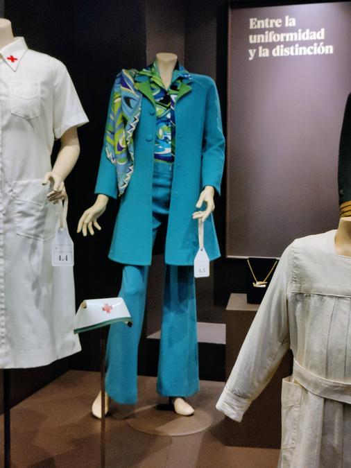 A flight attendant uniform from Braniff International.