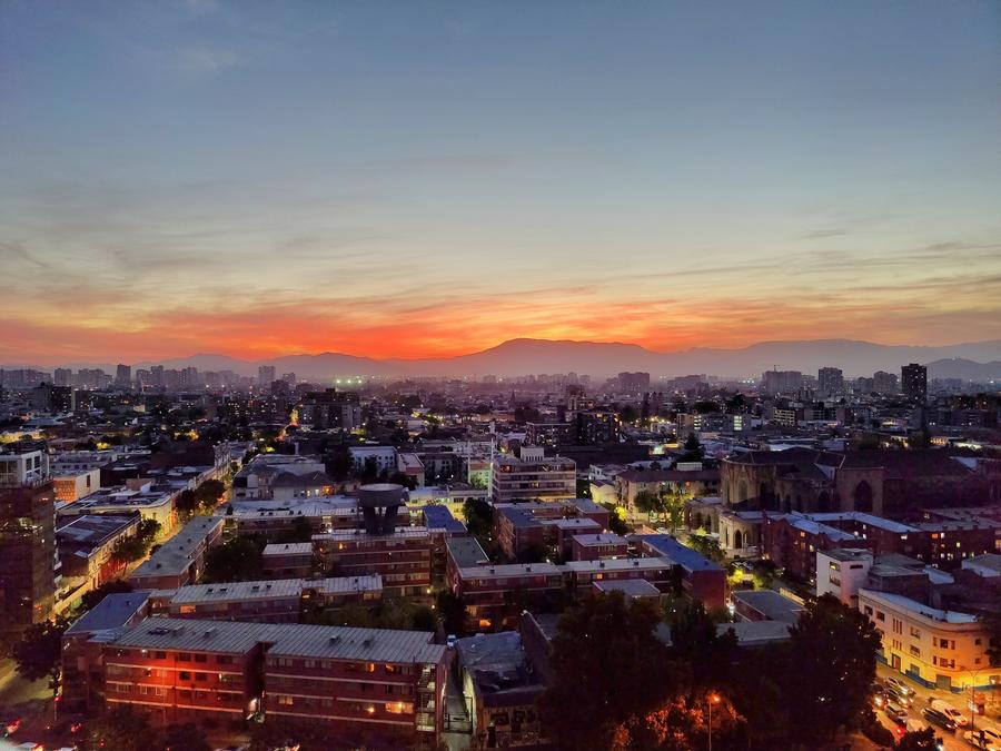 A Santiago sunset from my apartment.