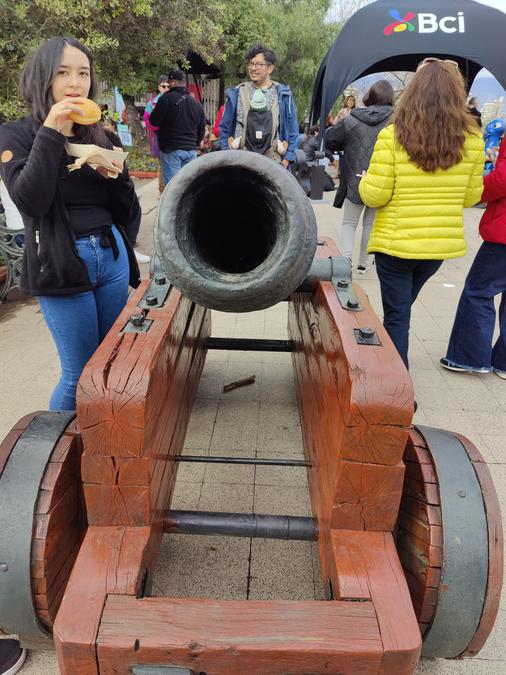 An old cannon on the hill.