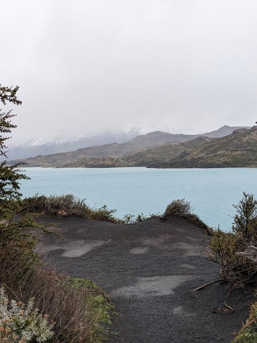 View of foothills from Pehoe Island.